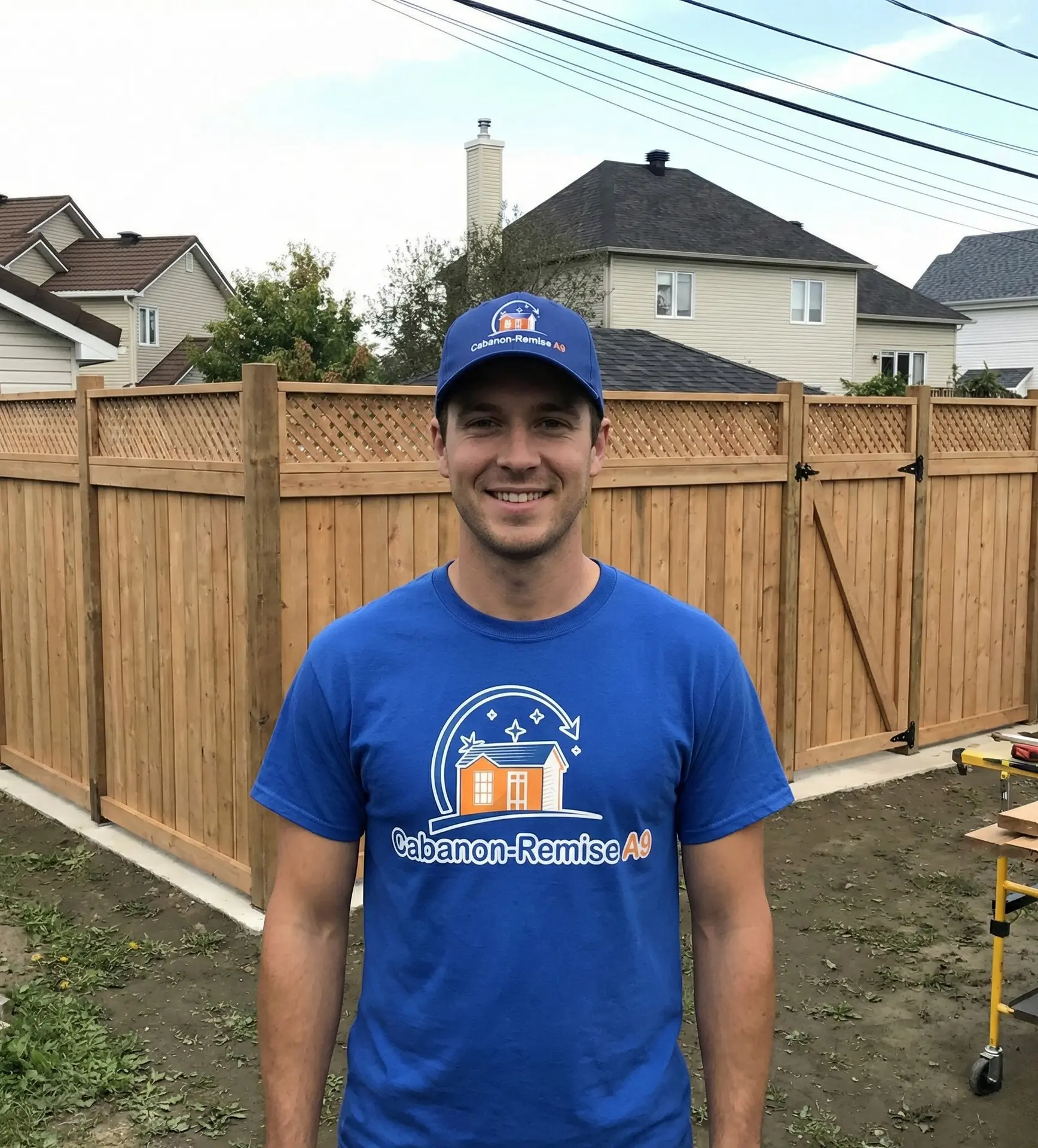 Technicien en réparation de clôture et palissade en bois sur la Rive-Sud